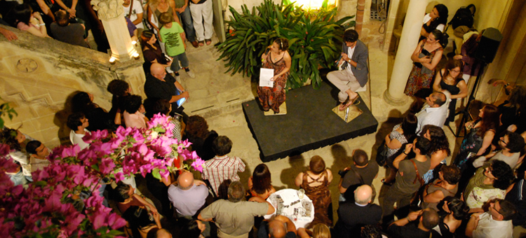 During the launch of Mejlak's latest book (photo by Kenneth Borg)